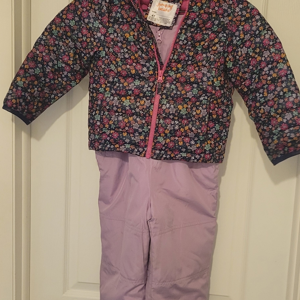 Jumping Beans Floral Jacket with Pink Accents